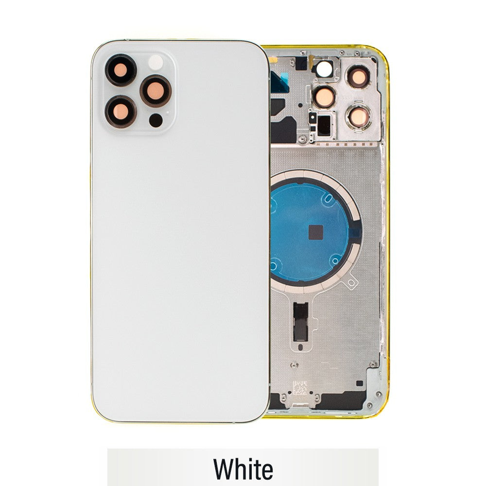 Rear Housing for iPhone 12 Pro Max (NO LOGO)-White Rear Housing for iPhone 12 Pro Max (NO LOGO)-White